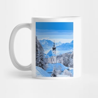 Snowy Church - Landscape Mug